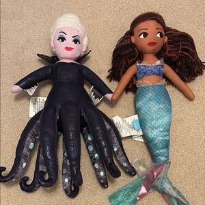 Mermaid and Sea Witch Plush Doll Set